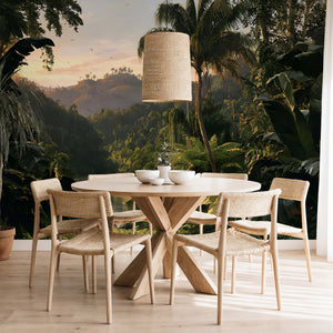 Papier Peint Panoramique Jungle Luxuriante - Canopée d’Émeraude